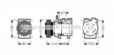 AVA QUALITY COOLING hyak324 -  Компрессор, кондиционер
